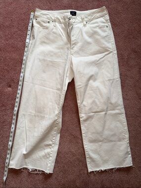 J. Crew White Cropped Ankle Jeans